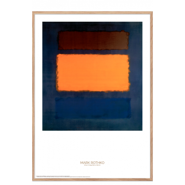 MARK ROTHKO – BROWN, ORANGE, BLUE ON MARRON