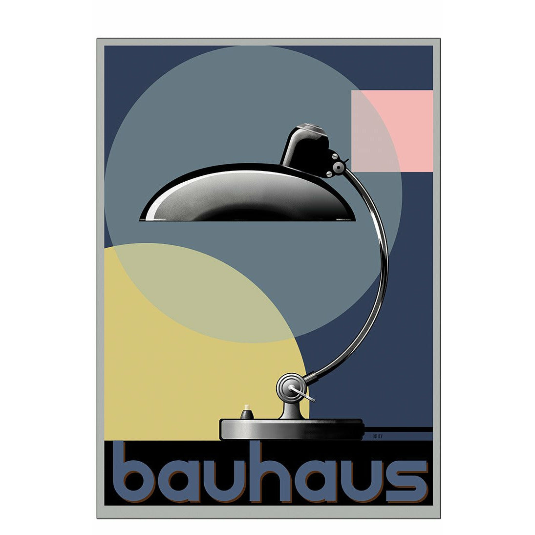 SORT LAMPE - BAUHAUS - PLAKAT